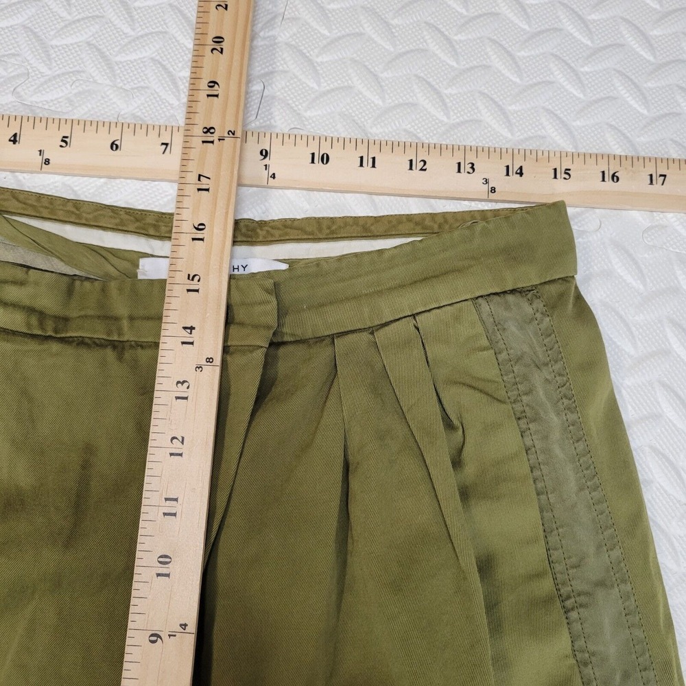 Givenchy Straight Leg Pleated Pants Size 38 30" Waist Olive Green High Waist - Picture 8 of 14
